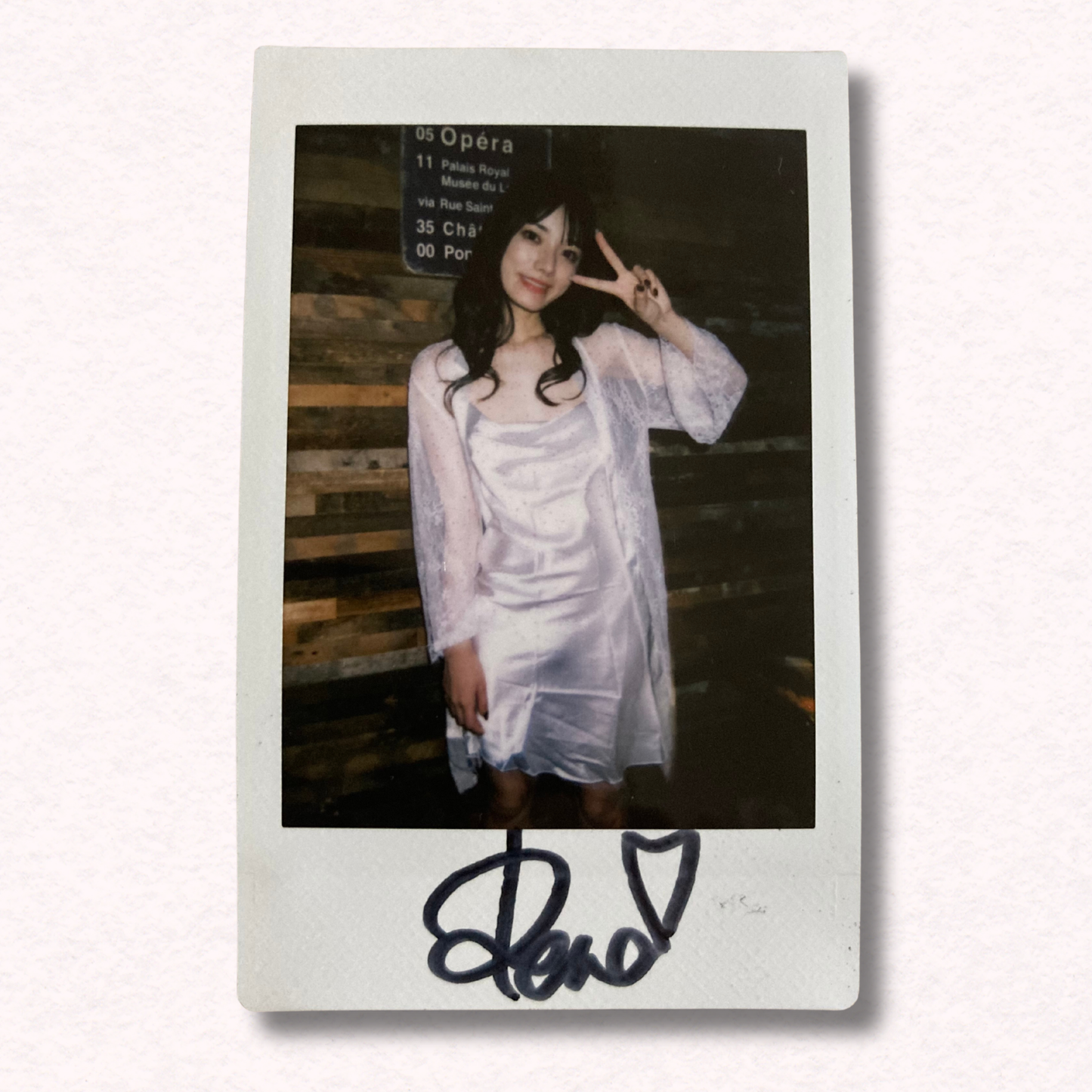 Rena Miyashita Cheki Instax Polaroid Photo Autographed Signed Authentic Japan