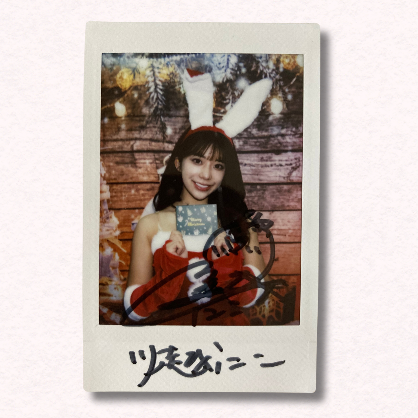 Niko Kawagoe Cheki Instax Polaroid Photo Autographed Signed Authentic Japan