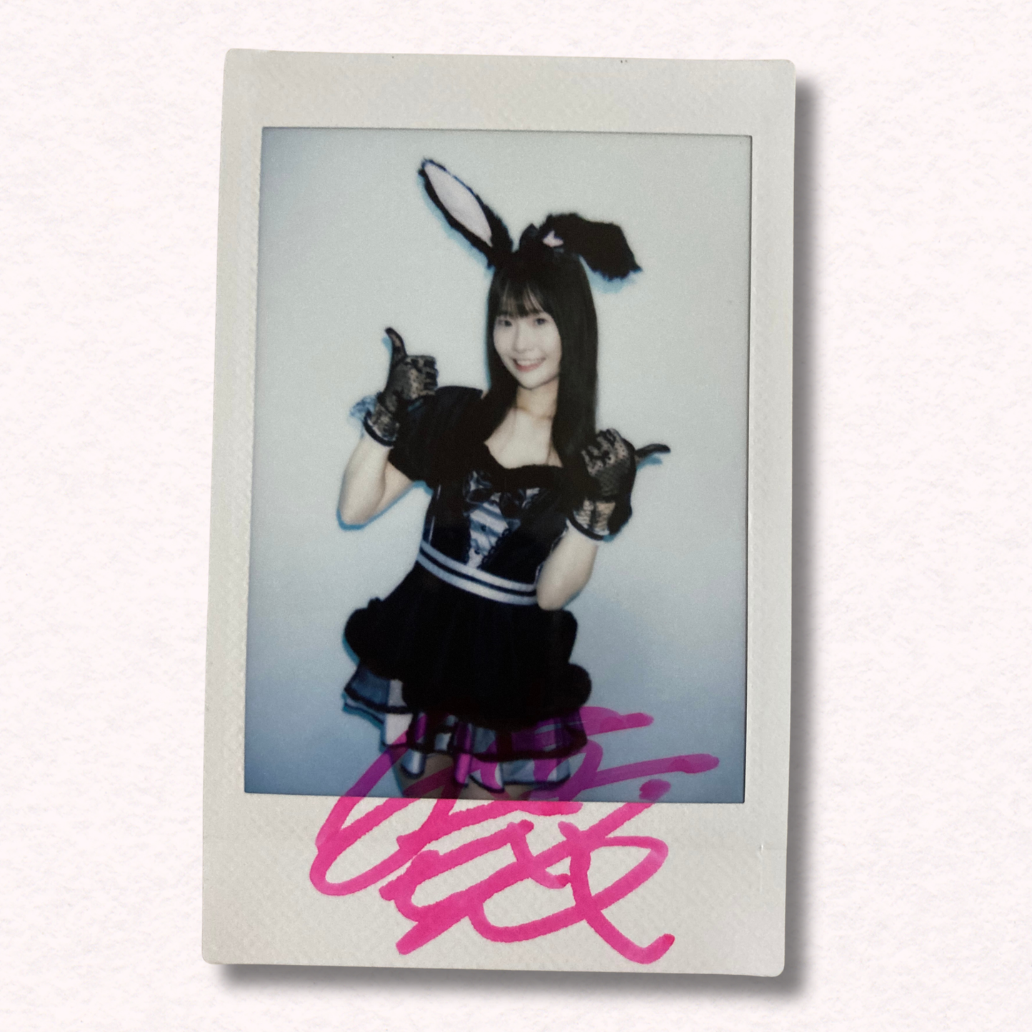 Emika Shirakami Cheki Instax Polaroid Photo Autographed Signed Authentic Japan