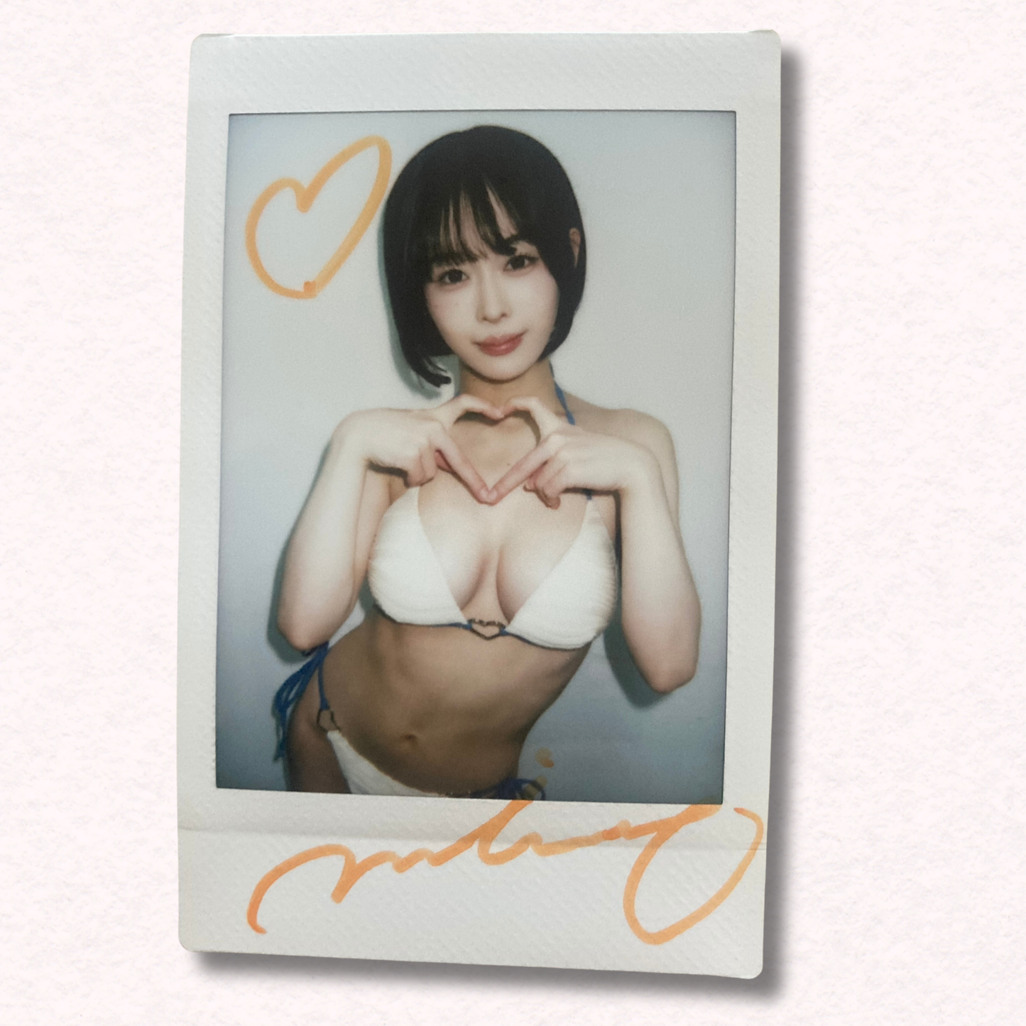 MINAMO Cheki Instax Polaroid Photo Autographed Signed Authentic Japan