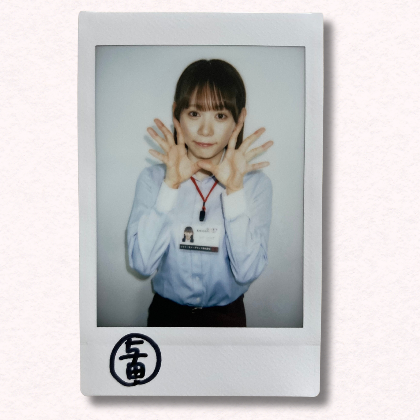 Hikage Yoda Cheki Instax Polaroid Photo Autographed Signed Authentic Japan