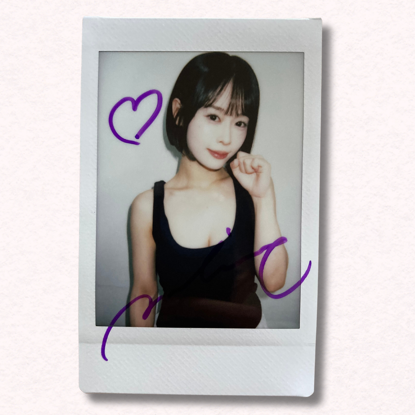 MINAMO Cheki Instax Polaroid Photo Autographed Signed Authentic Japan