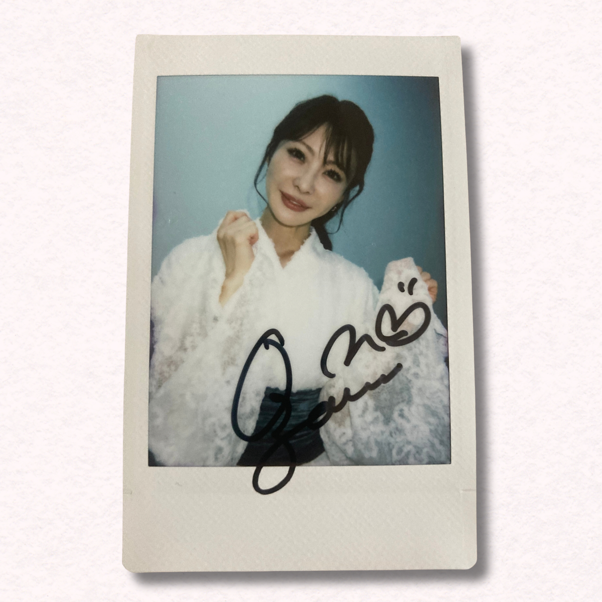 Naho Ozawa Cheki Instax Polaroid Photo Autographed Signed Authentic Japan