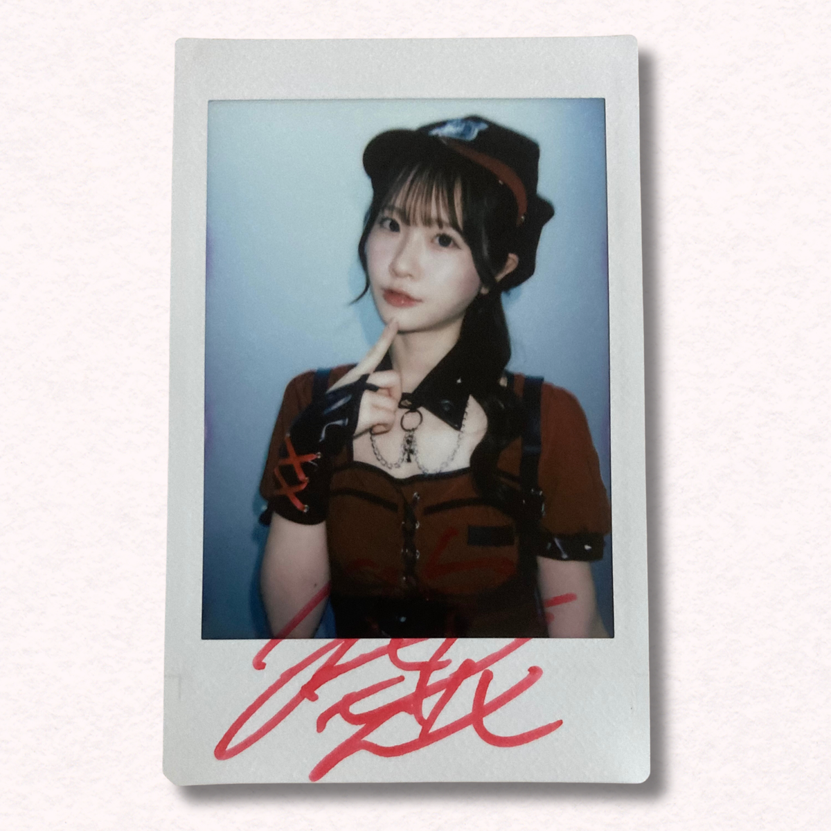 Emika Shirakami Cheki Instax Polaroid Photo Autographed Signed Authentic Japan