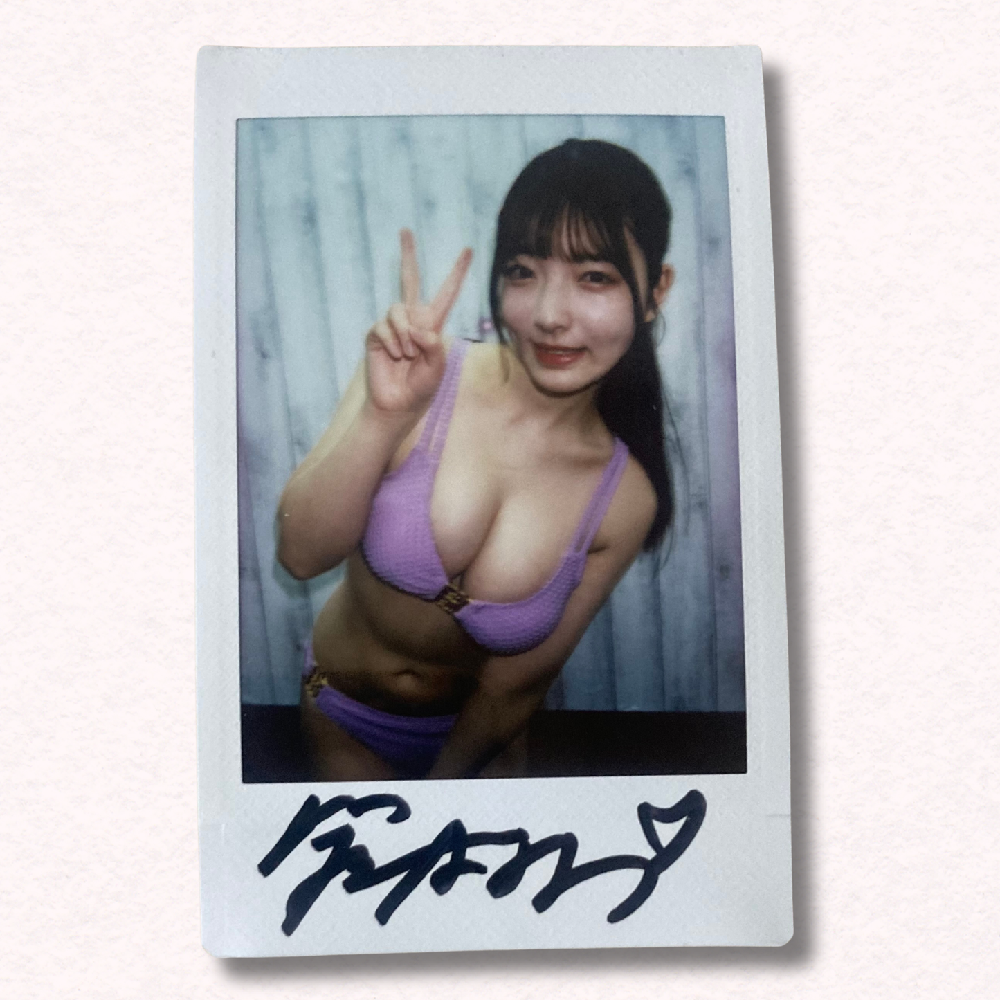 Nao Satsuki Cheki Instax Polaroid Photo Autographed Signed Authentic Japan