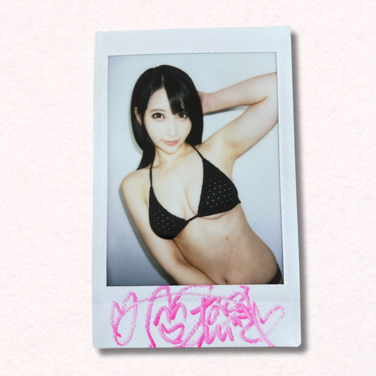 Hibiki Natsume Cheki Instax Polaroid Photo Autographed Signed Authentic Japan