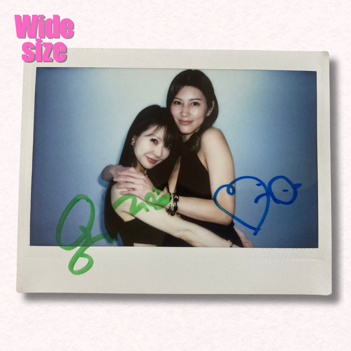 Suzume Mino Naho Ozawa Wide Cheki Instax Polaroid Photo Autographed Signed Authentic Japan