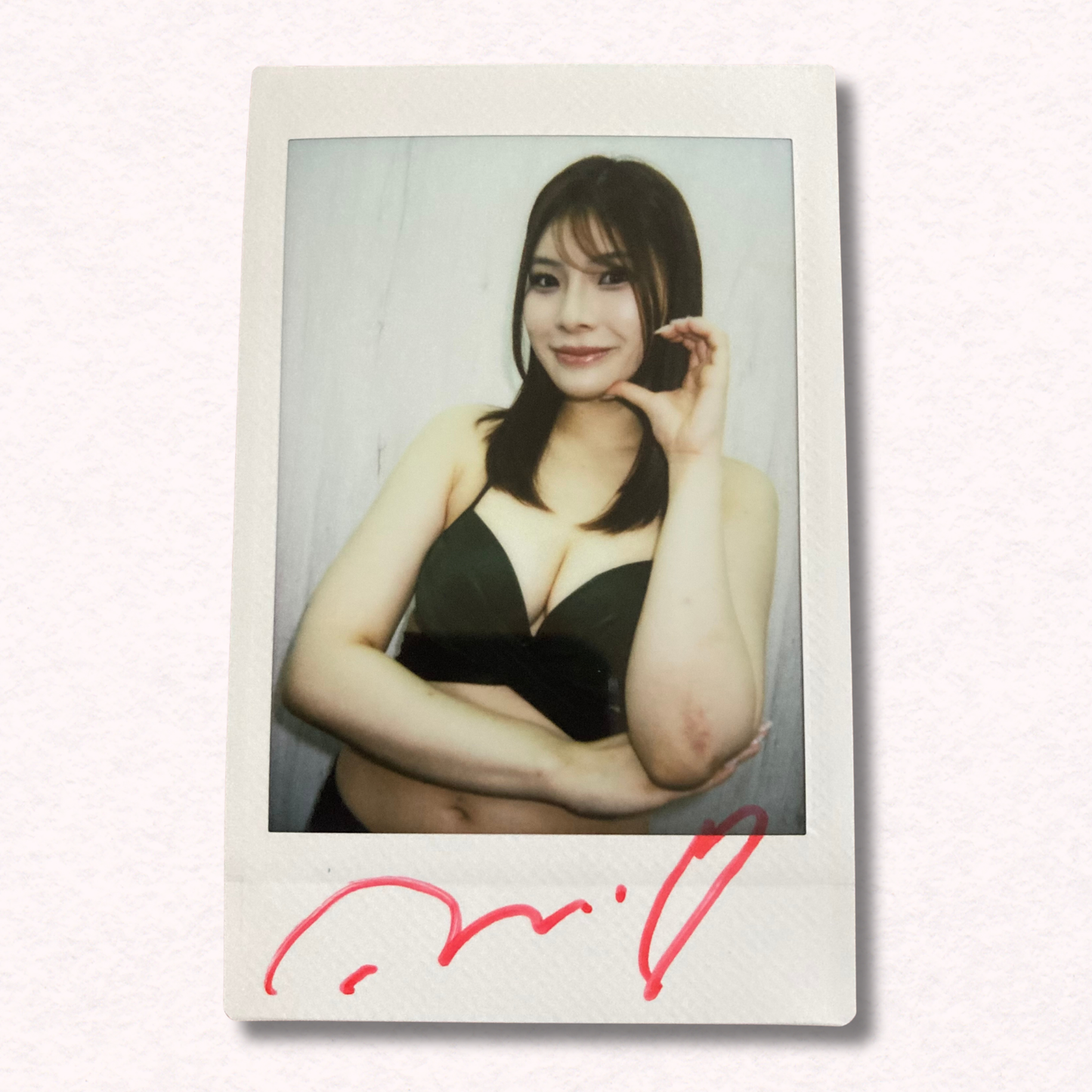 Rei Kamiki Cheki Instax Polaroid Photo Autographed Signed Authentic Japan