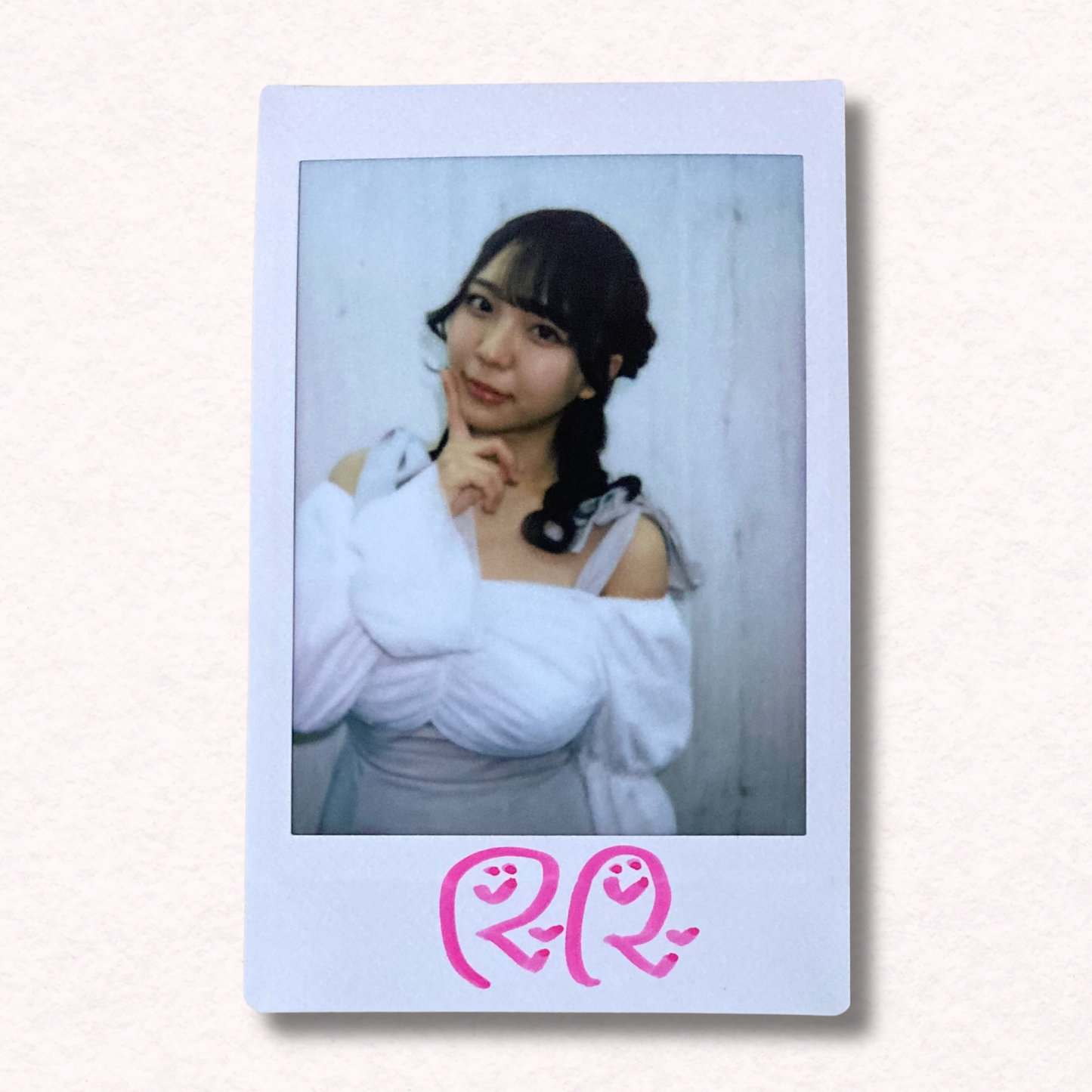 Riri Haruka Cheki Instax Polaroid Photo Autographed Signed Authentic Japan