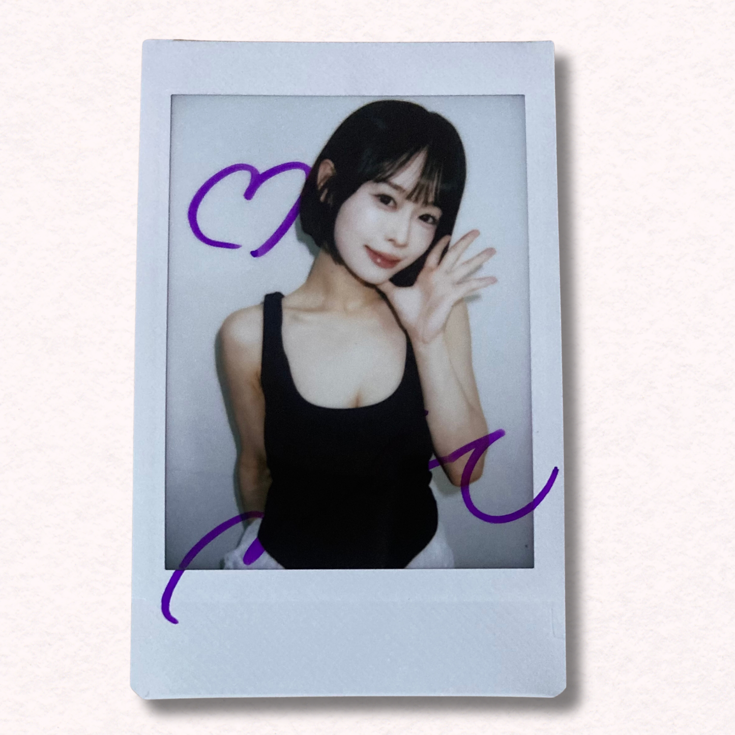 MINAMO Cheki Instax Polaroid Photo Autographed Signed Authentic Japan