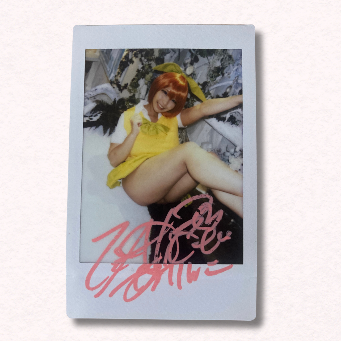 Alice Otsu Cheki Instax Polaroid Photo Autographed Signed Authentic Japan