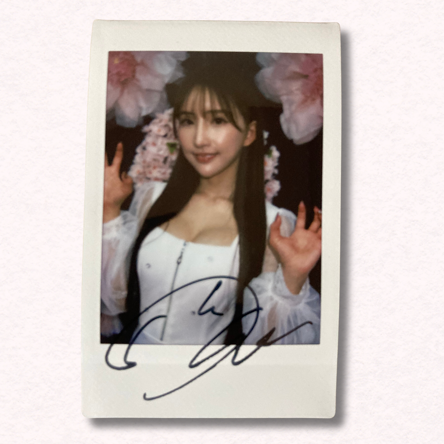 Karen Yuzuriha Cheki Instax Polaroid Photo Autographed Signed Authentic Japan