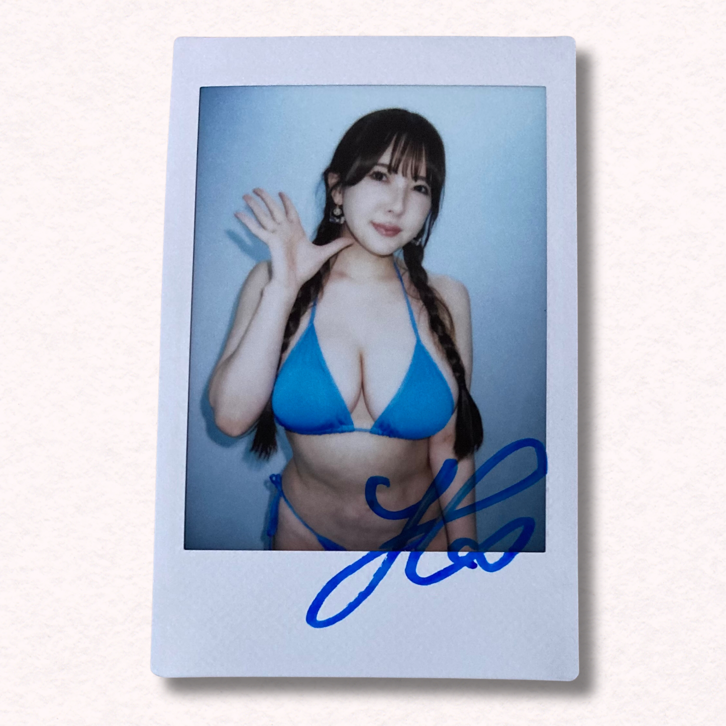 Yui Hatano Cheki Instax Polaroid Photo Autographed Signed Authentic Japan