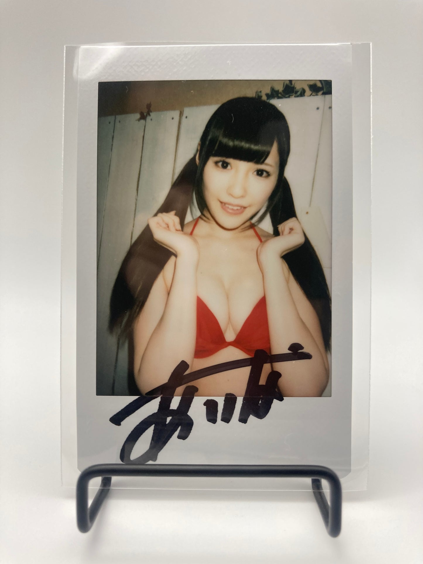 Arina Arata Cheki Instax Polaroid Photo Autographed Signed Authentic Japan
