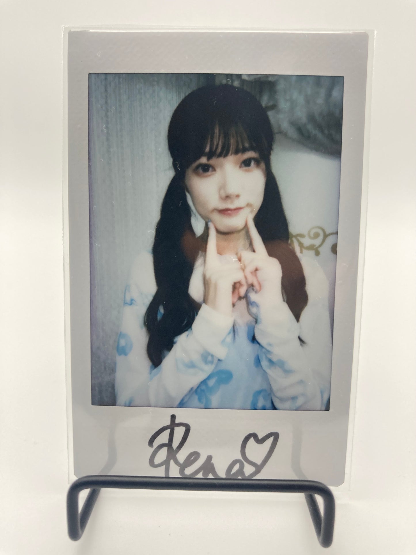 Rena Miyashita Cheki Instax Polaroid Photo Autographed Signed Authentic Japan