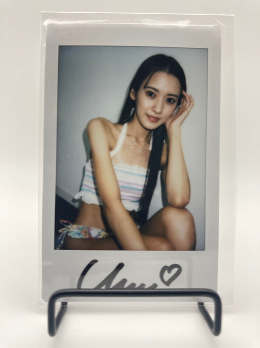 Umi Yatsugake Cheki Instax Polaroid Photo Autographed Signed Authentic Japan