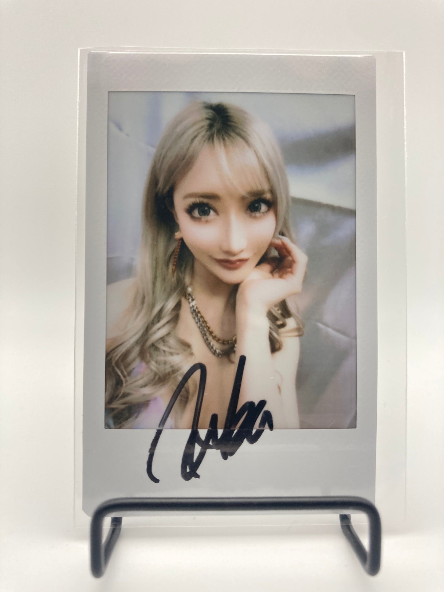 AIKA Cheki Instax Polaroid Photo Autographed Signed Authentic Japan