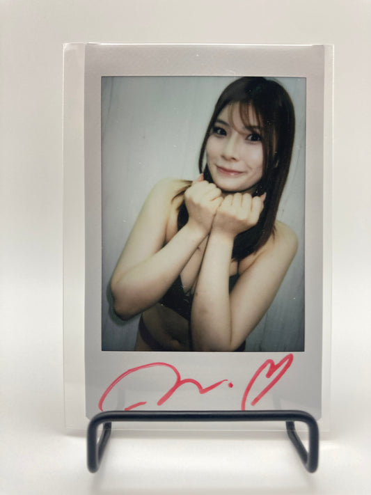 Rei Kamiki Cheki Instax Polaroid Photo Autographed Signed Authentic Japan