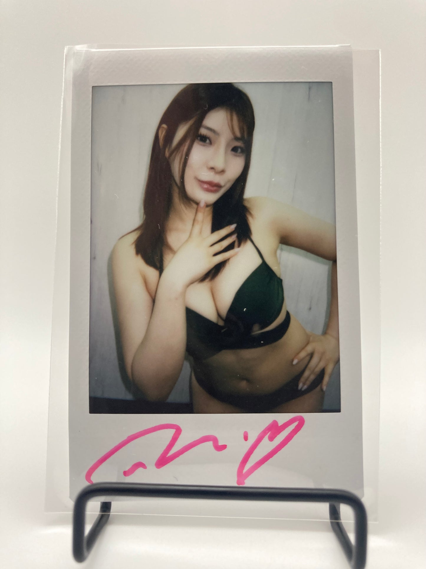 Rei Kamiki Cheki Instax Polaroid Photo Autographed Signed Authentic Japan