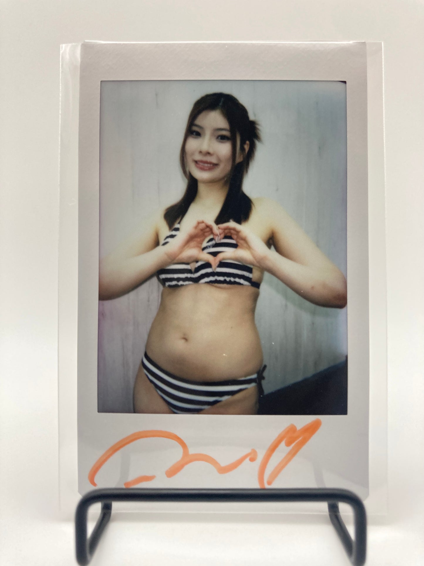 Rei Kamiki Cheki Instax Polaroid Photo Autographed Signed Authentic Japan