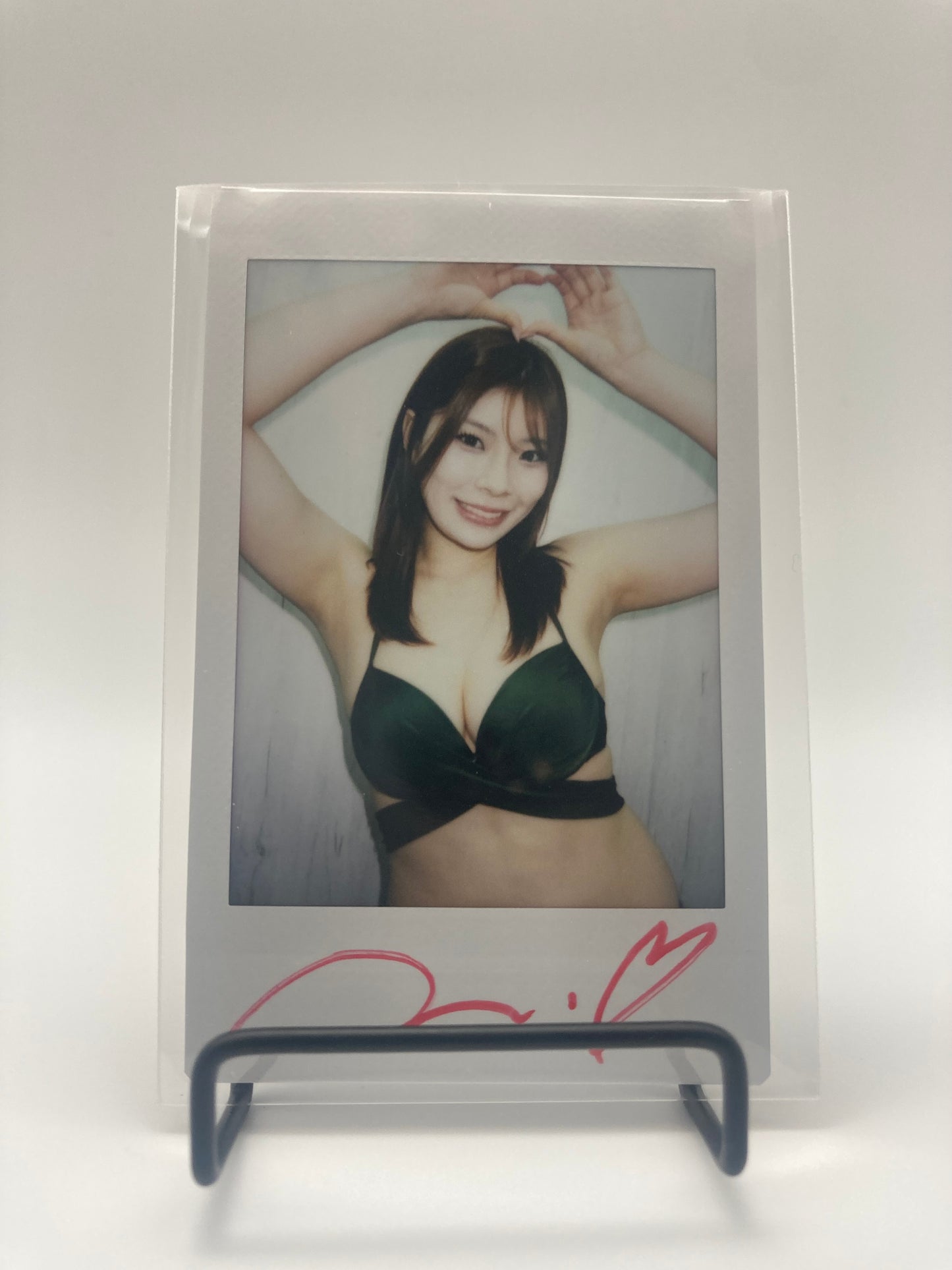 Rei Kamiki Cheki Instax Polaroid Photo Autographed Signed Authentic Japan