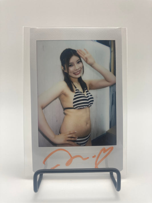Rei Kamiki Cheki Instax Polaroid Photo Autographed Signed Authentic Japan