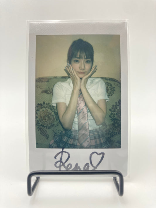 Rena Miyashita Cheki Instax Polaroid Photo Autographed Signed Authentic Japan