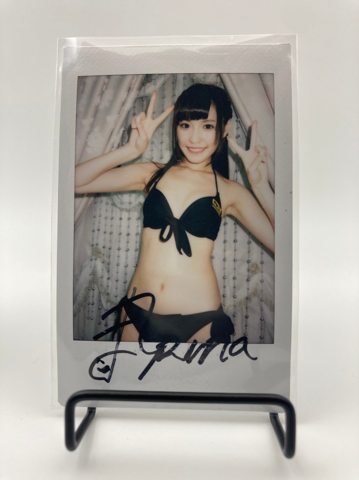 Arina Arata Cheki Instax Polaroid Photo Autographed Signed Authentic Japan