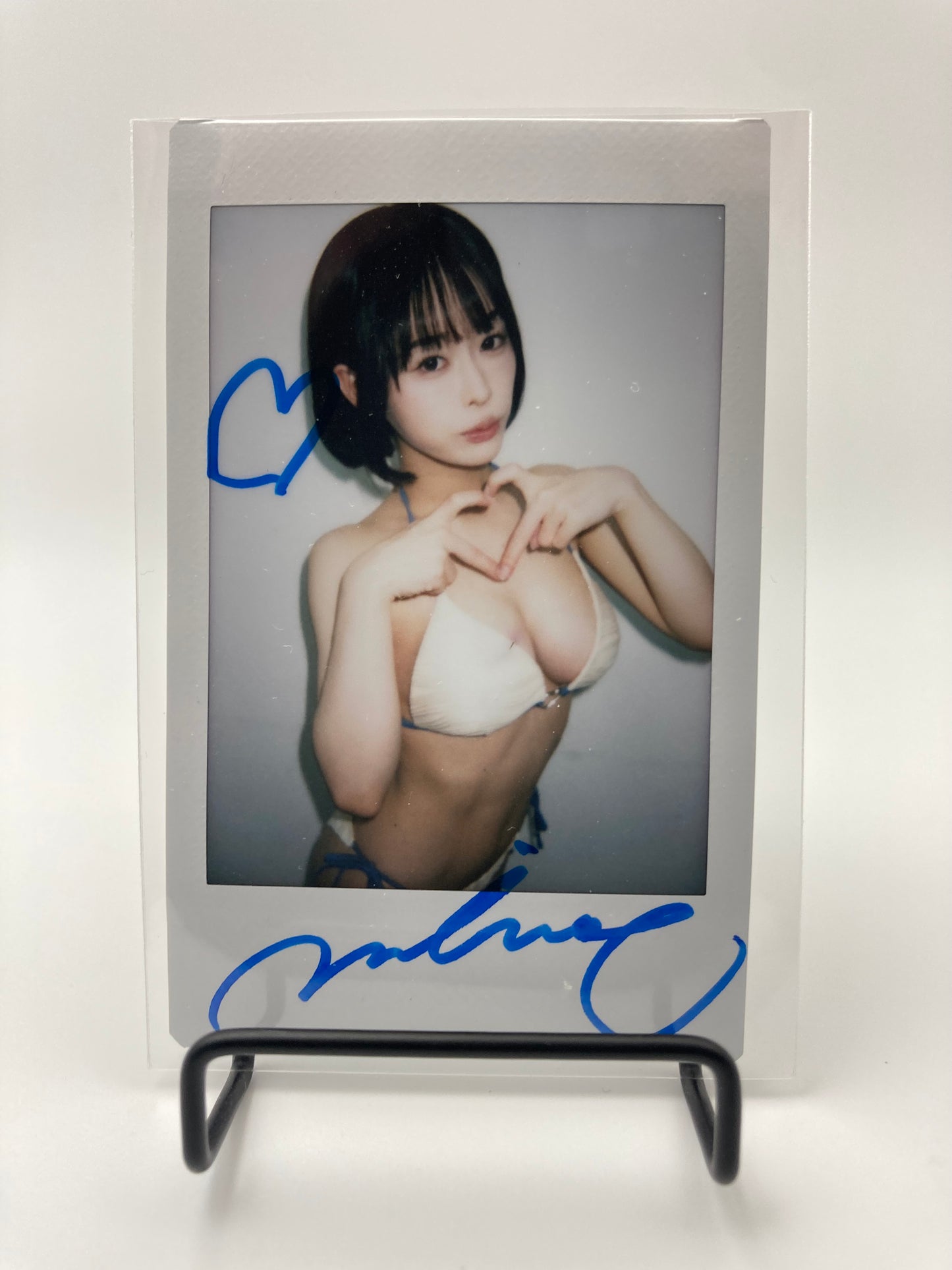 MINAMO Cheki Instax Polaroid Photo Autographed Signed Authentic Japan