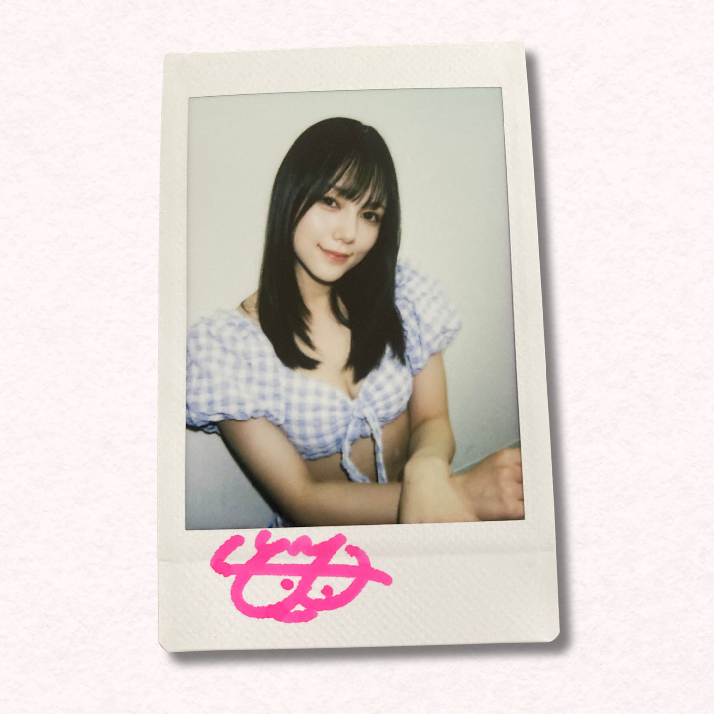 Remu Suzumori Cheki Instax Polaroid Photo Autographed Signed Authentic Japan