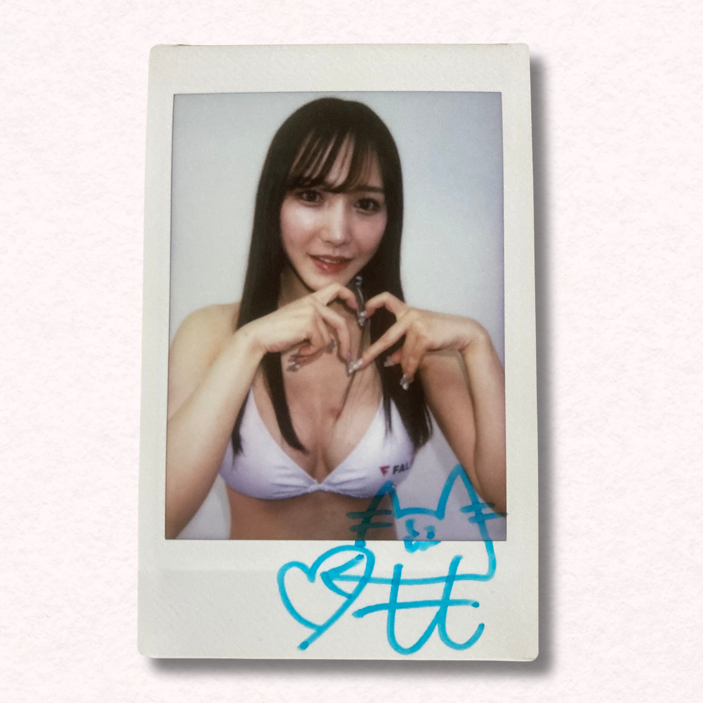 Momo Misono Cheki Instax Polaroid Photo Autographed Signed Authentic Japan
