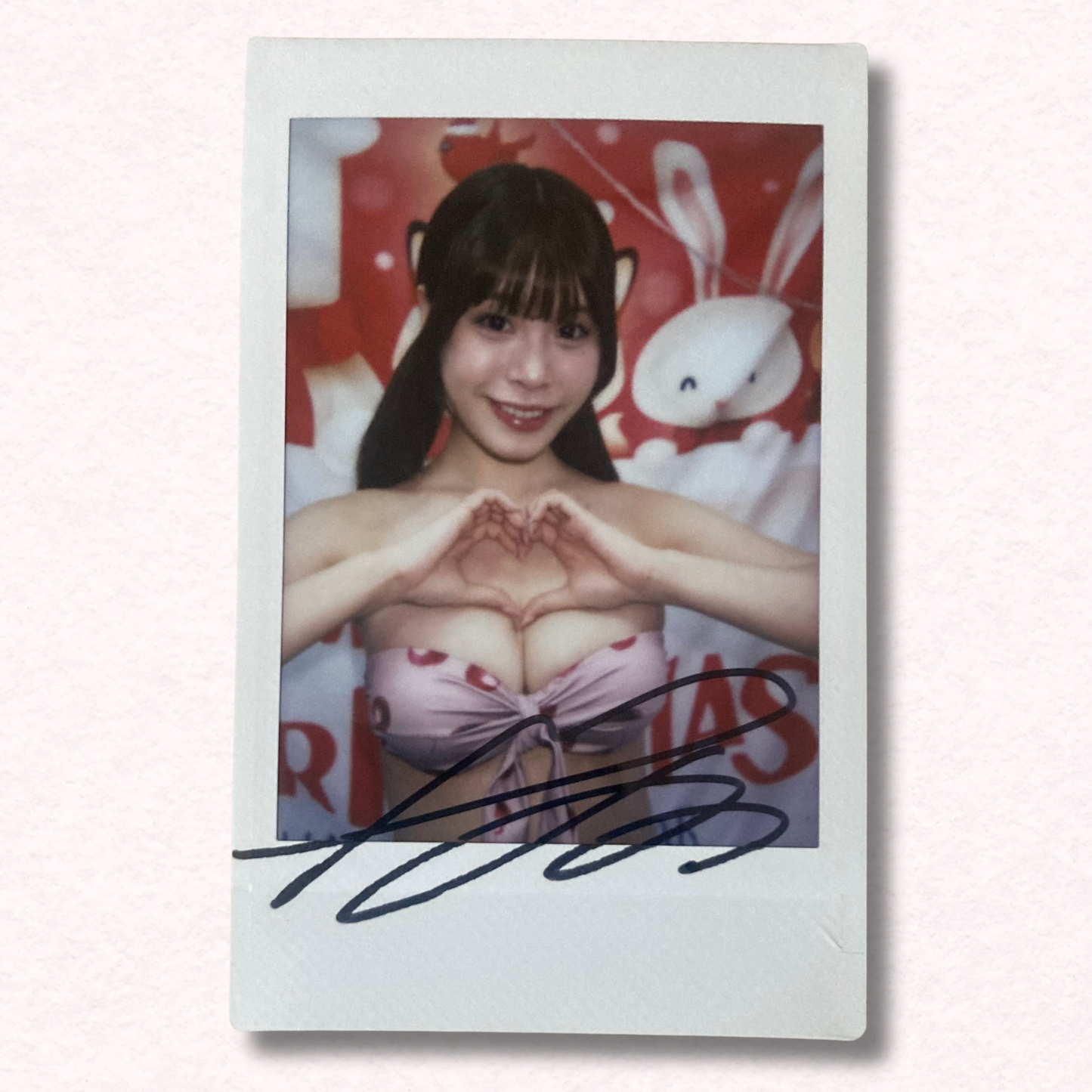 Nano Ogasawara Cheki Instax Polaroid Photo Autographed Signed Authentic Japan