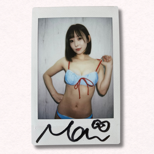 Mai Nanashima Cheki Instax Polaroid Photo Autographed Signed Authentic Japan