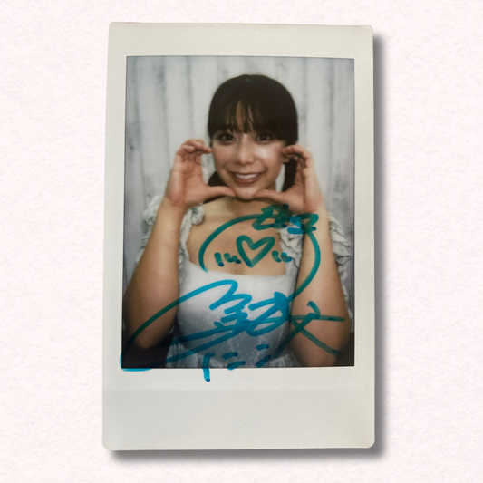 Niko Kawagoe Cheki Instax Polaroid Photo Autographed Signed Authentic Japan