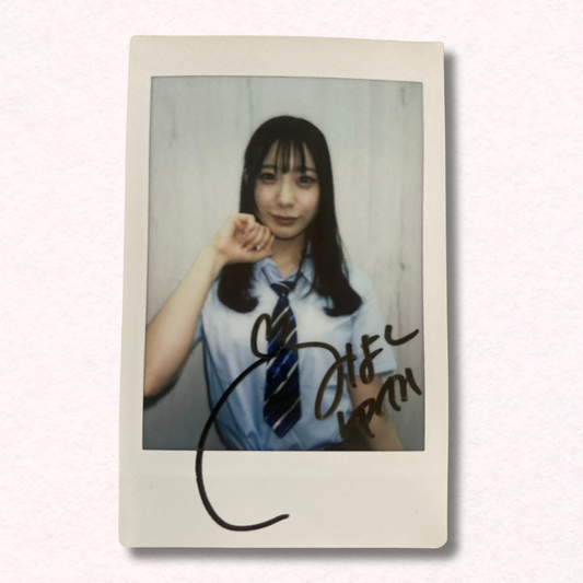 Yuka Miyoshi Cheki Instax Polaroid Photo Autographed Signed Authentic Japan