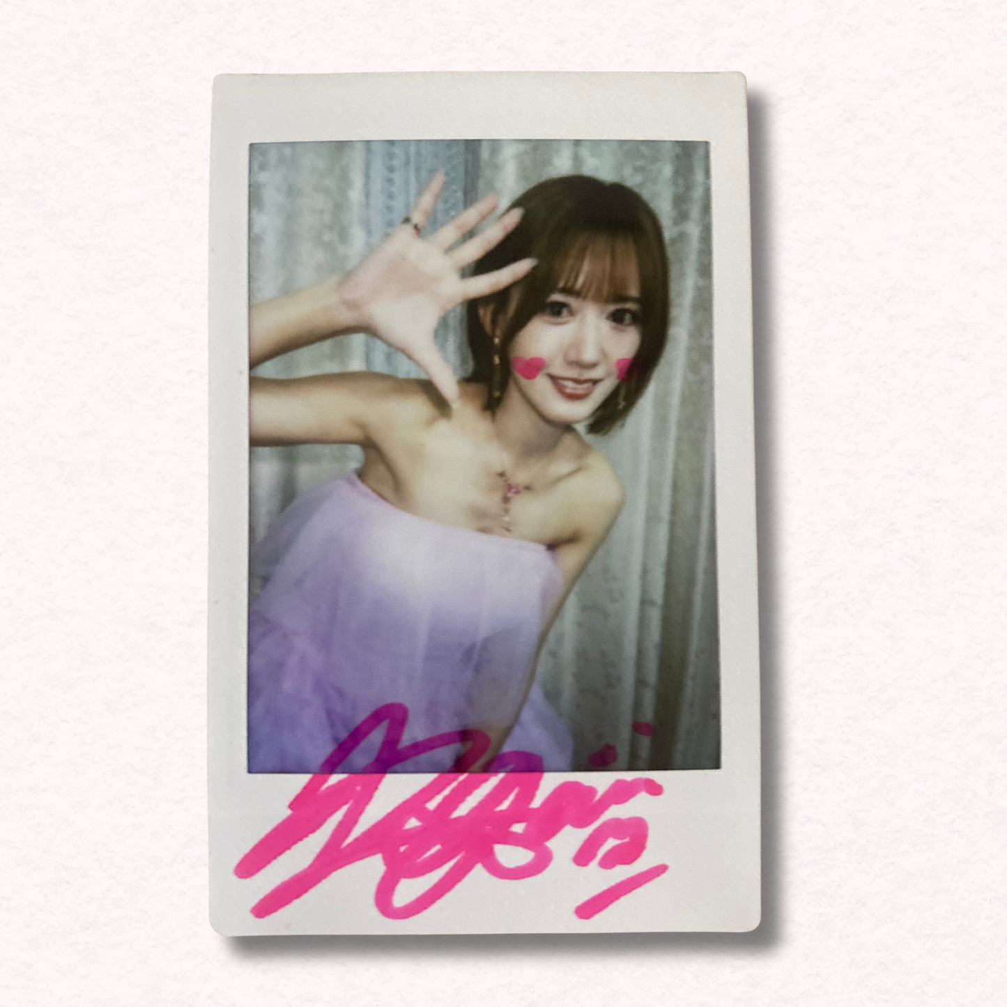 Airi Kijima Cheki Instax Polaroid Photo Autographed Signed Authentic Japan