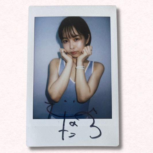 Natsu Hinata Cheki Instax Polaroid Photo Autographed Signed Authentic Japan