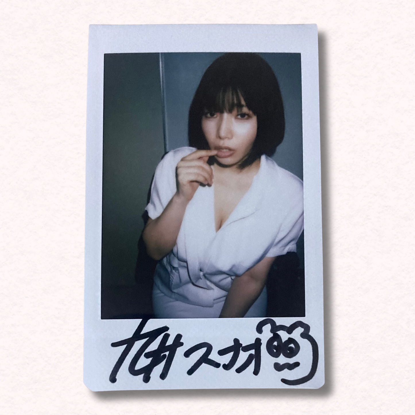 Sunao Kokonoi Cheki Instax Polaroid Photo Autographed Signed Authentic Japan