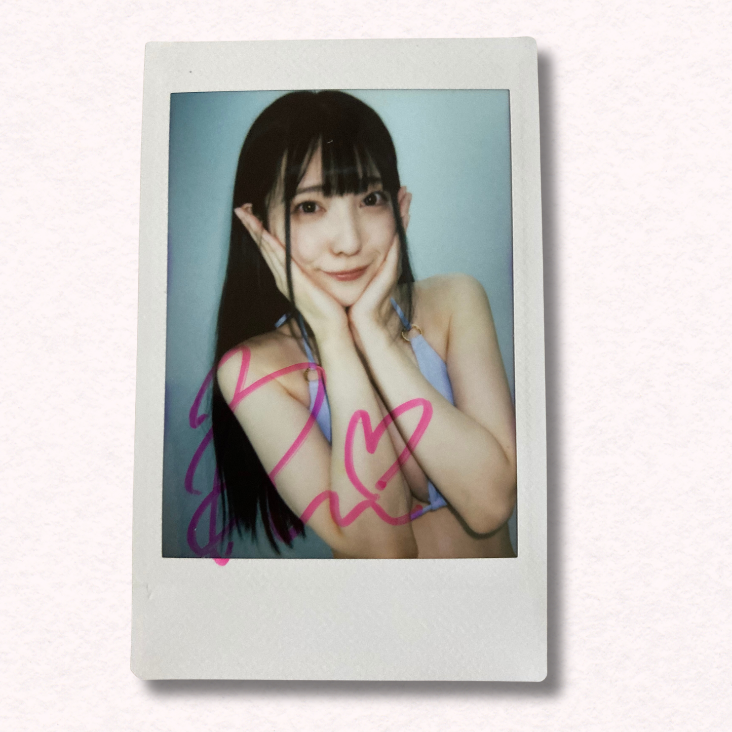 Rui Shido Cheki Instax Polaroid Photo Autographed Signed Authentic Japan