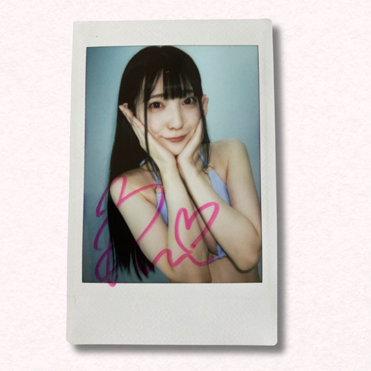 Rui Shido Cheki Instax Polaroid Photo Autographed Signed Authentic Japan