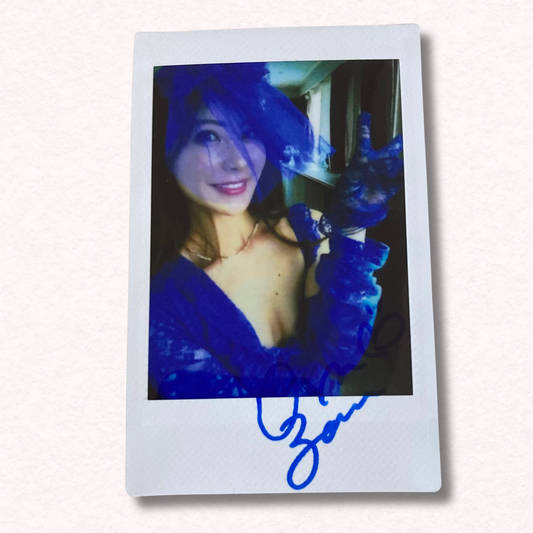 Naho Ozawa Cheki Instax Polaroid Photo Autographed Signed Authentic Japan