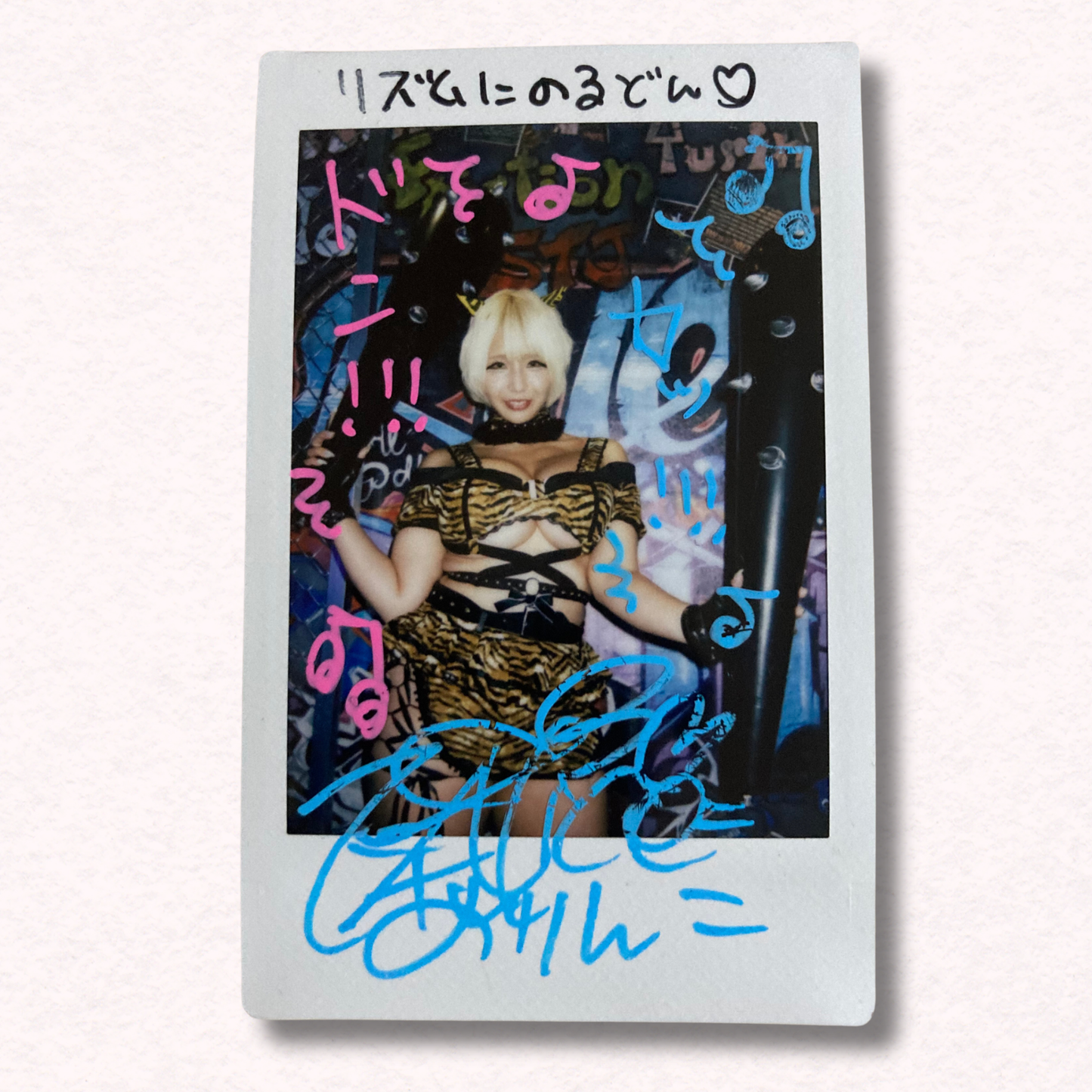 Alice Otsu Cheki Instax Polaroid Photo Autographed Signed Authentic Japan