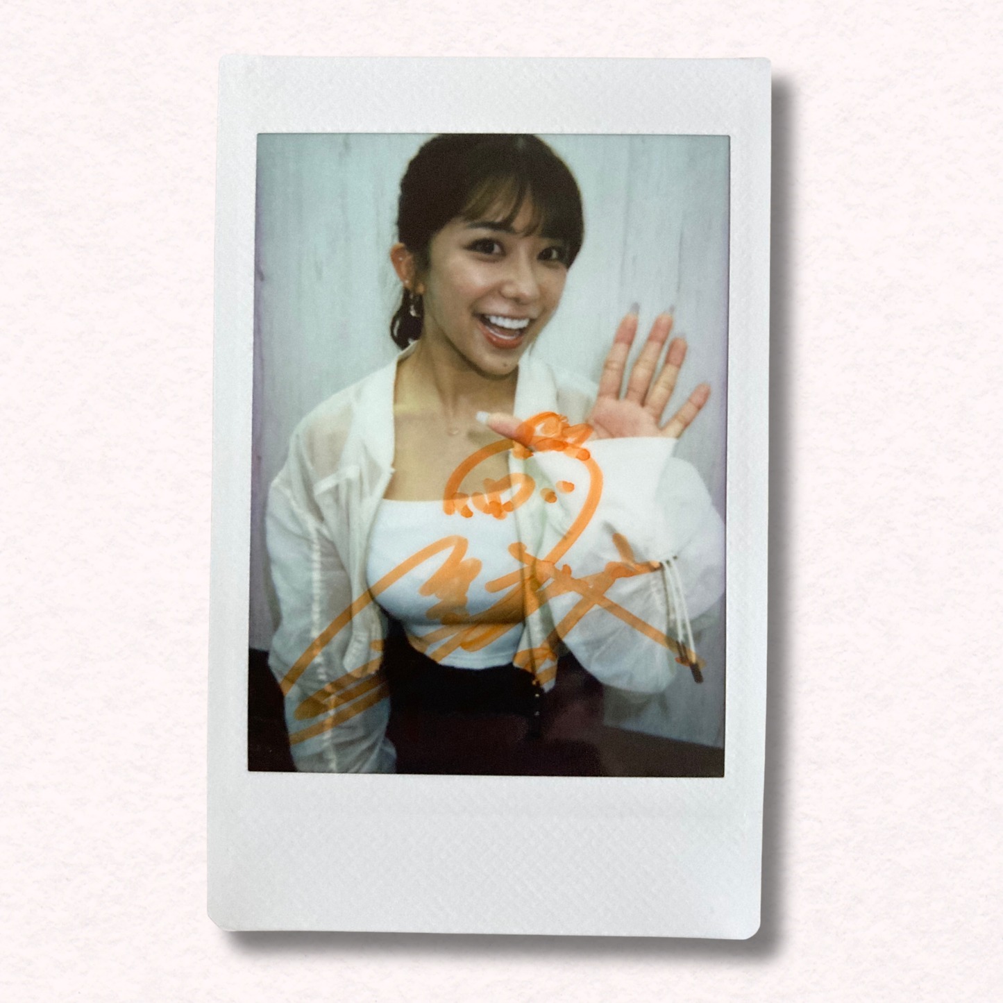 Niko Kawagoe Cheki Instax Polaroid Photo Autographed Signed Authentic Japan