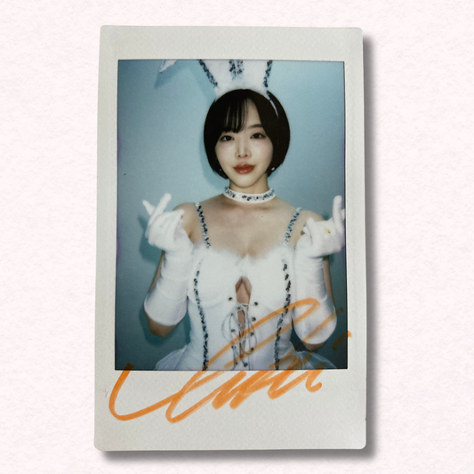 Tsubaki Sannomiya Cheki Instax Polaroid Photo Autographed Signed Authentic Japan
