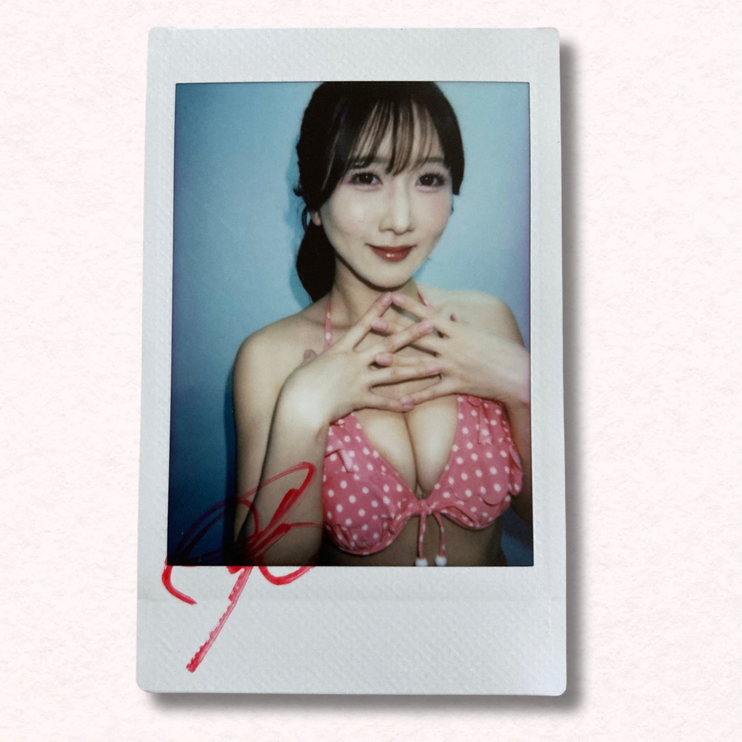 Hibiki Otsuki Cheki Instax Polaroid Photo Autographed Signed Authentic Japan