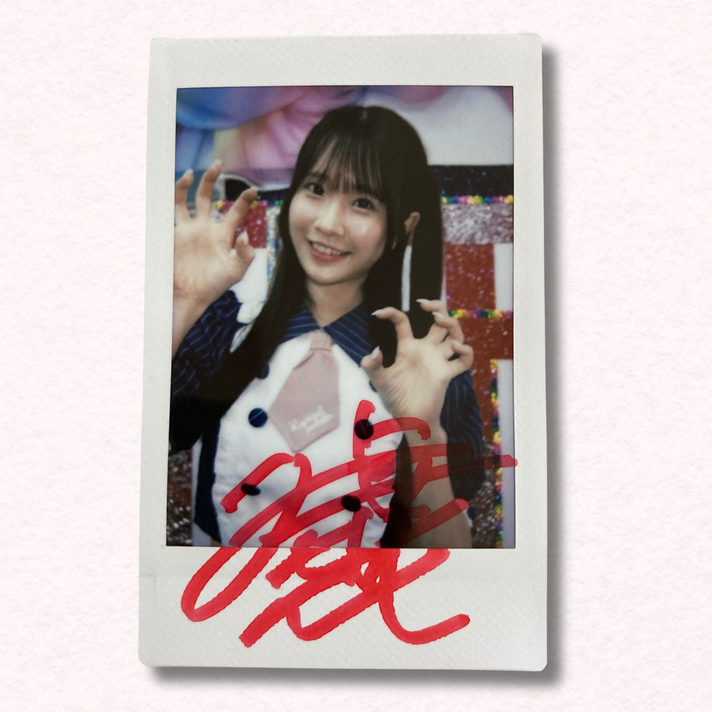Emika Shirakami Cheki Instax Polaroid Photo Autographed Signed Authentic Japan