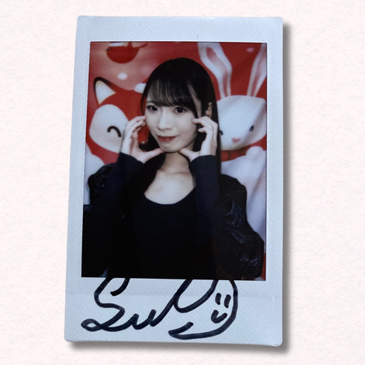 Sui Tsukinoe Cheki Instax Polaroid Photo Autographed Signed Authentic Japan