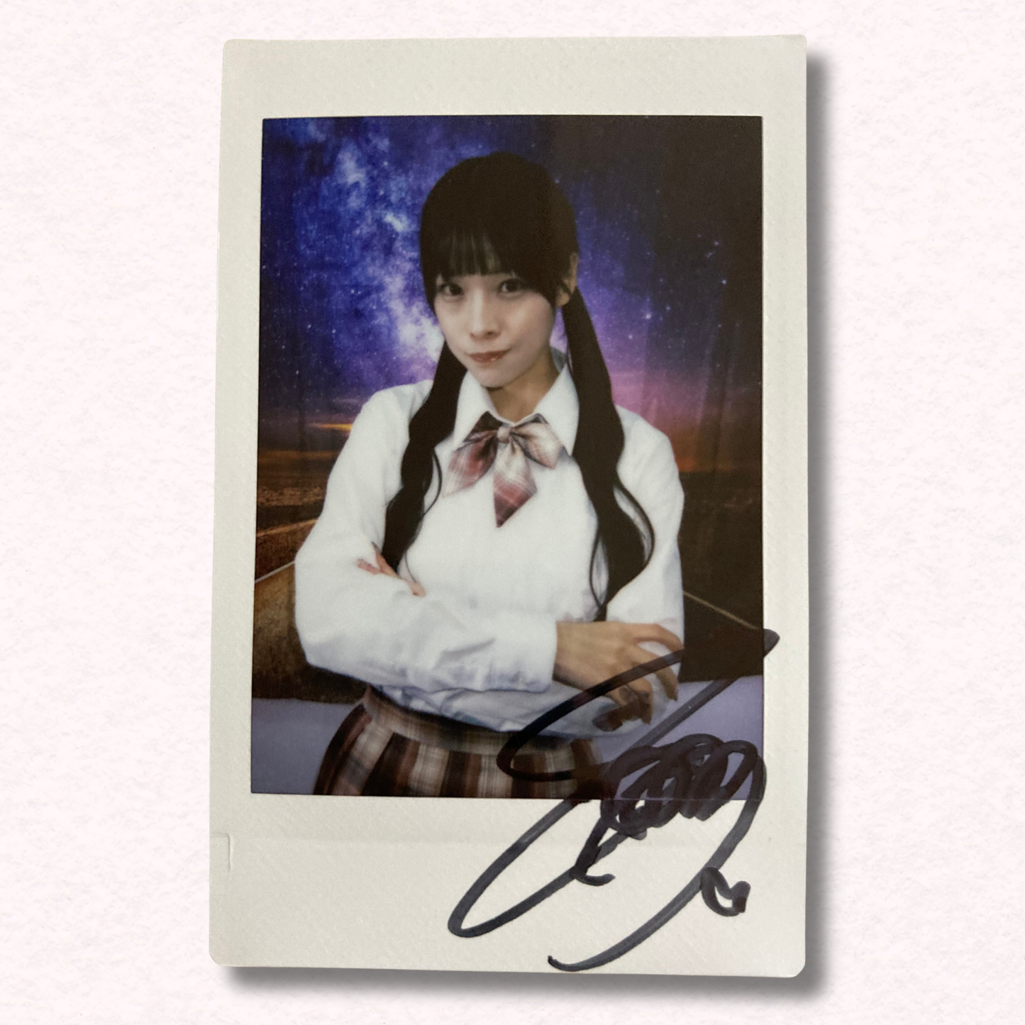 Nana Yagi Cheki Instax Polaroid Photo Autographed Signed Authentic Japan