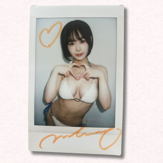 MINAMO Cheki Instax Polaroid Photo Autographed Signed Authentic Japan