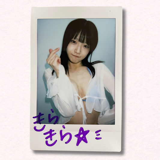 Kira Kira Cheki Instax Polaroid Photo Autographed Signed Authentic Japan